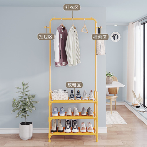 Simple clothes drying rack floor-standing home indoor clothes rack clothing multi-layer storage rack rental coat rack