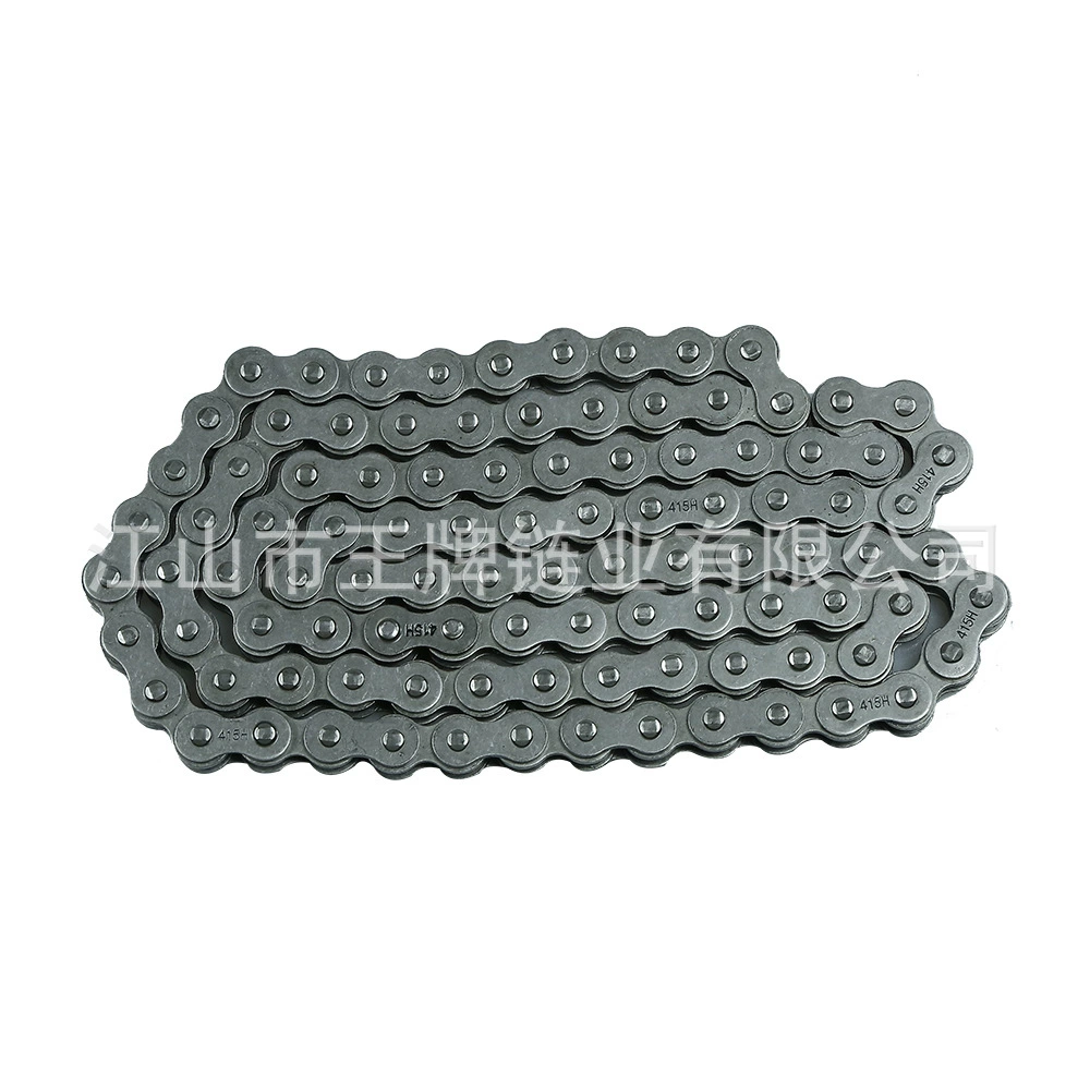 Подходит для мотоциклов Qiangjiang с малым объемом двигателя 415 415H, медная цепь с прецизионными роликами, высокая прочность и износостойкость.