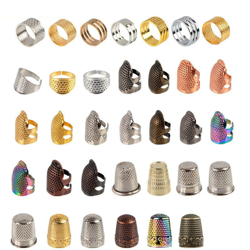新品缝纫工具手指顶针复古顶针十字绣辅助工具加厚款铜戒现货速发