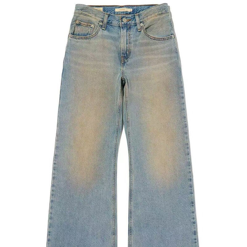 New autumn jeans, cross-border Levis women's jeans, distressed loose flared jeans, Park Chae-young's same style jeans New autumn jeans, cross-border Levis women's jeans, distressed loose flared jeans, Park Chae-young's same style jeans