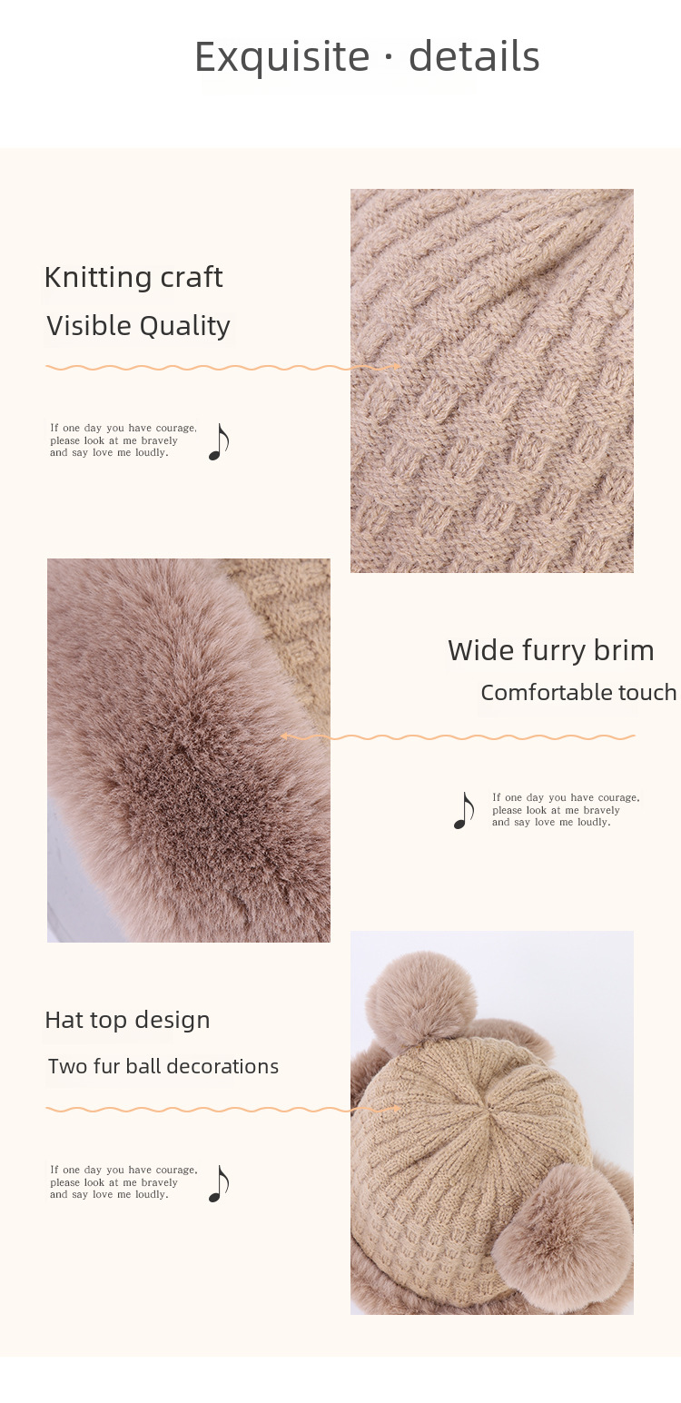 Dames wintermuts met pompon warme gebreide muts voor de herfst_voghion.com