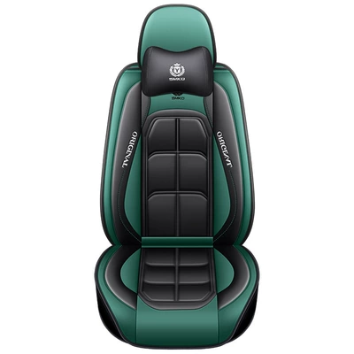 Manufacturer Full-Cover Seat Cover Four-Season | Universal seat cover - black-green-front-single-seat