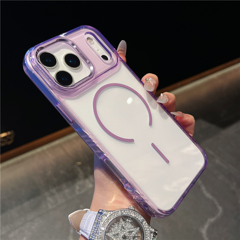 适用苹果17ProMax晶隐磁吸Air手机壳iPhone16plus保护套15透明PC|undefined