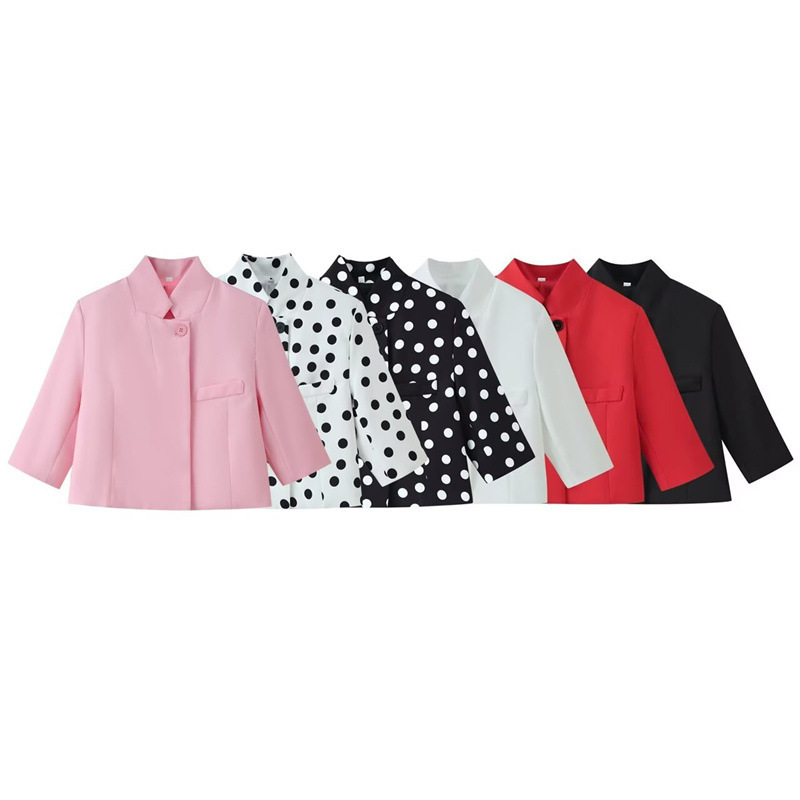 Foreign Trade Wholesale 2026 Summer New European and American Style Women's Fashion Simple Short Blazer 2432570