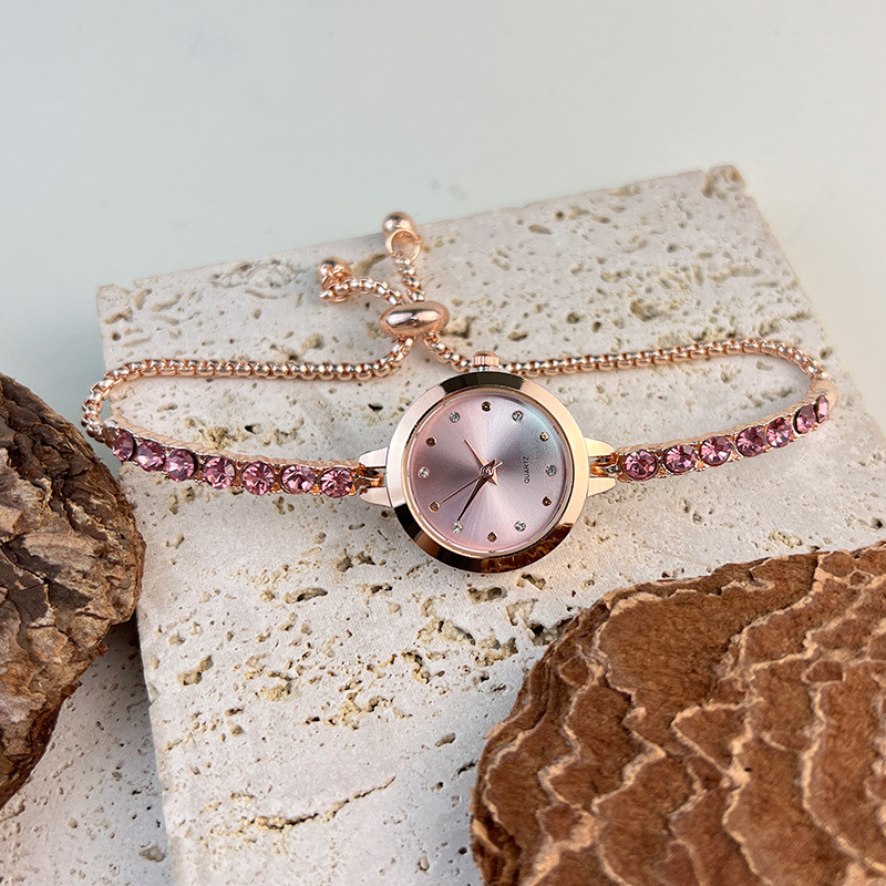 Women's Quartz Watch Colorful Diamonds Bracelet Style Elegant_voghion.com
