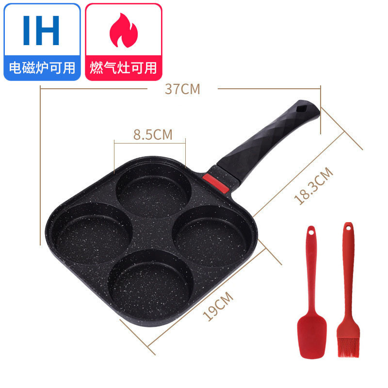 (유니버셜 모델 19*19) 블랙 + 블랙 대형 손잡이 + 실리콘 2종 세트