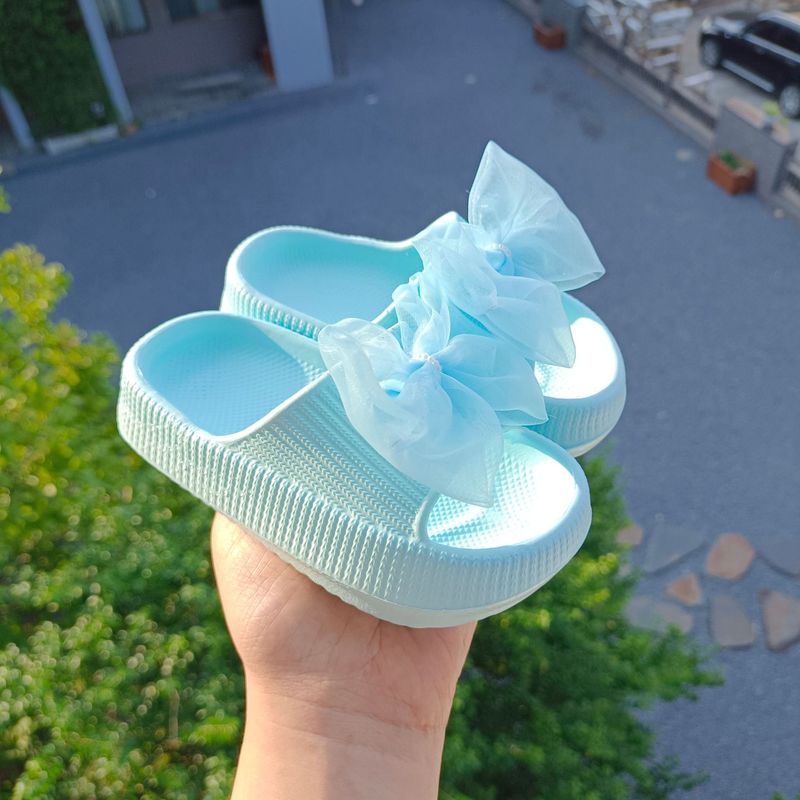夏季儿童蝴蝶结拖鞋男女童室内防滑软底EVA萌拖可爱中小童亲子鞋|undefined