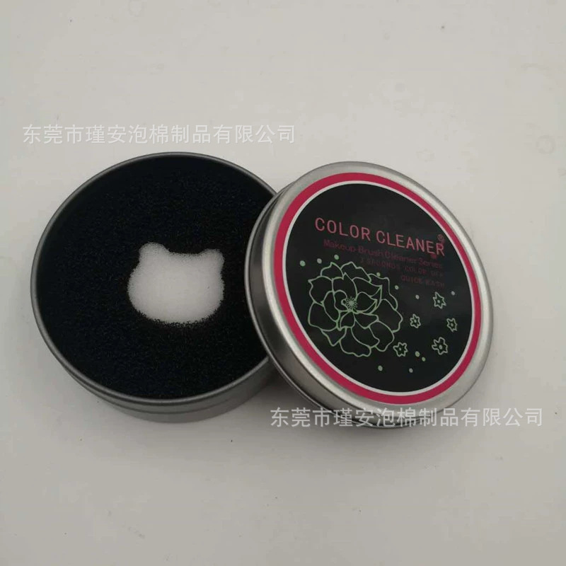 销售眼影化妆刷干洗海绵 清洁大孔海绵 黑色过滤棉 干洗海绵