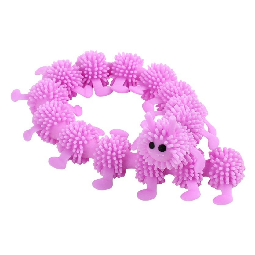 Cross-border cartoon unicorn cute pet animal Lala bracelet Caterpillar soft glue vent decompression noodles decompression play