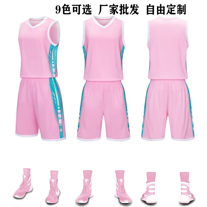 Speed Wholesale Summer Game Training Sports Printing Number Children's Vest Basketball Jersey Basketball Clothes suit Men's Team Clothes
