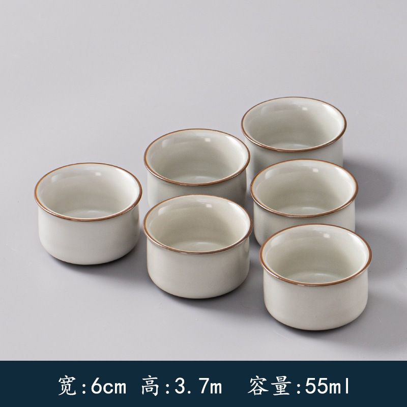 베이지 루야오 루이 와이드 입 컵-6 컵