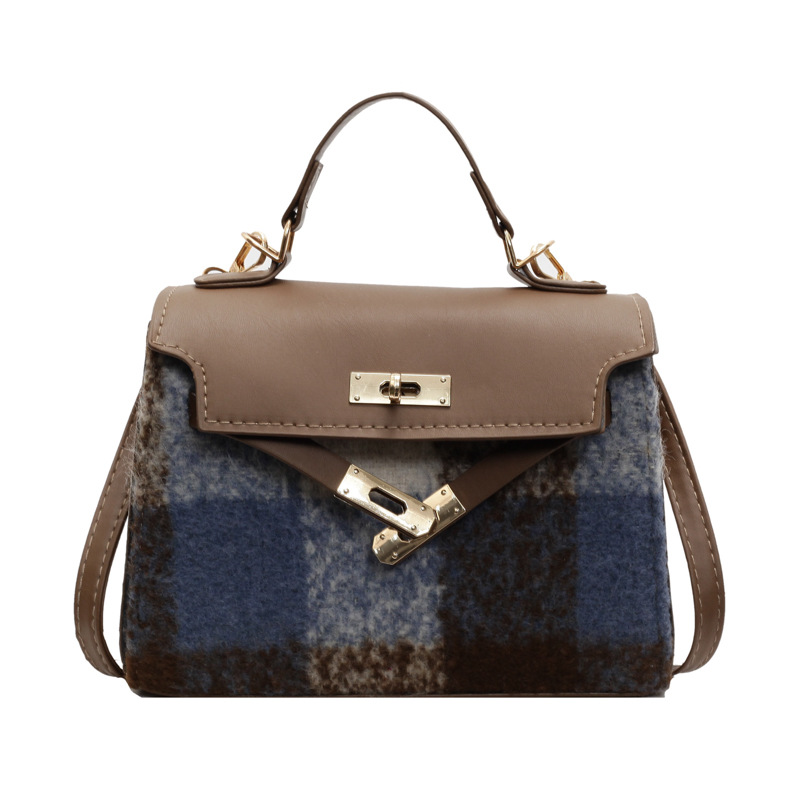 Bolsos de nicho francés para mujer 2024 nuevo bolso de hombro de mano de lana de todo fósforo de moda de moda casual mensajero Kelly bag