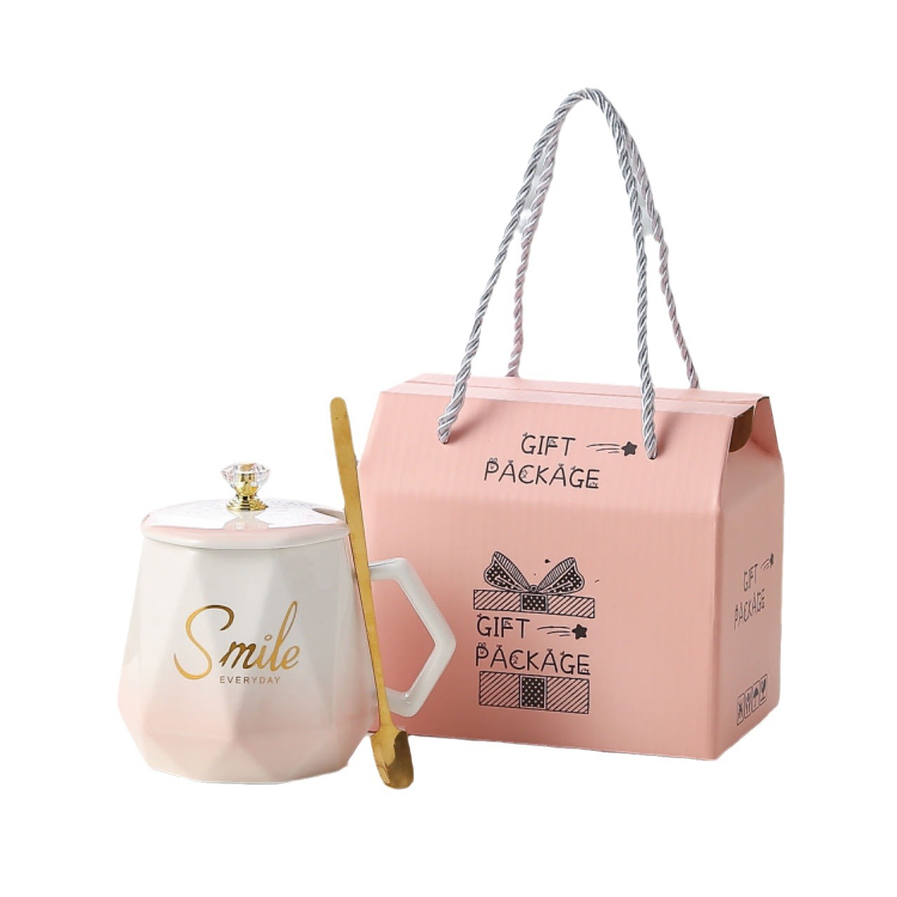 Red celebridad en cerámica conjunto de estilo europeo de alto valor con tapa de cerámica chica taza de oficina regalos al por mayor