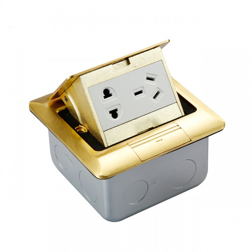 Schneider official original five-hole copper phone and computer (pop-up undamped) ground socket