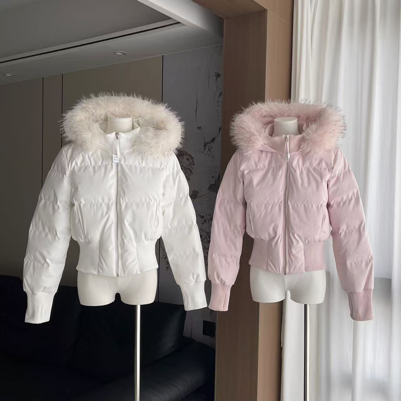 小海鸥25秋冬新款美式Y2K辣妹毛领连帽棉服羽绒服外套女装