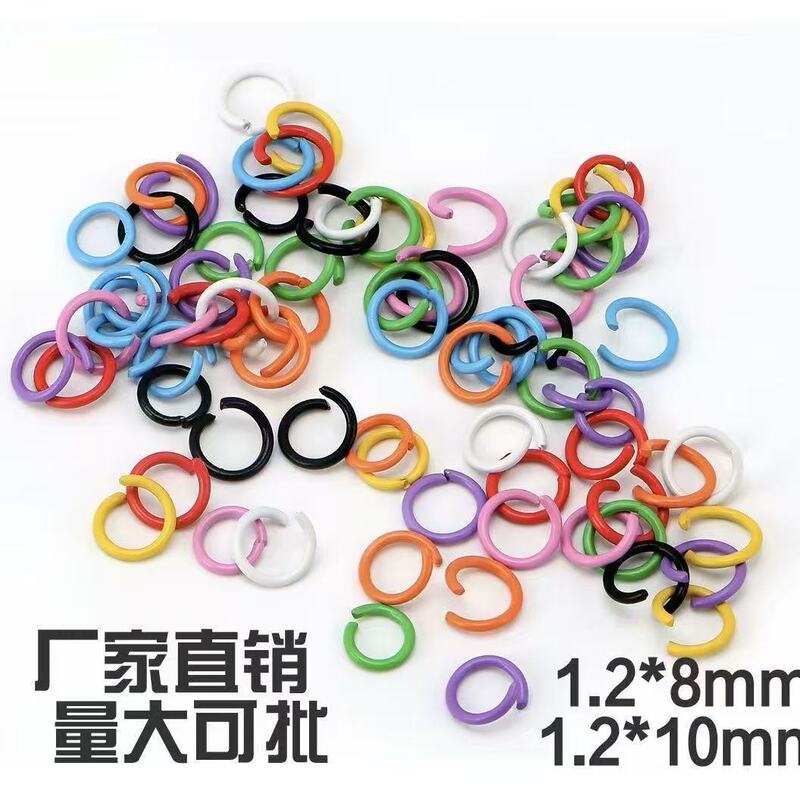 Popular Metal Painted Colorful Open Rings, Single Ring Connectors, DIY Handmade Bead Jewelry Accessories, Direct Sales from the Manufacturer Popular Metal Painted Colorful Open Rings, Single Ring Connectors, DIY Handmade Bead Jewelry Accessories, Direct Sales from the Manufacturer