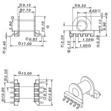 EP13变压器骨架EP13电木骨架EP1303卧式单槽贴片骨架BOBBIN 5+5