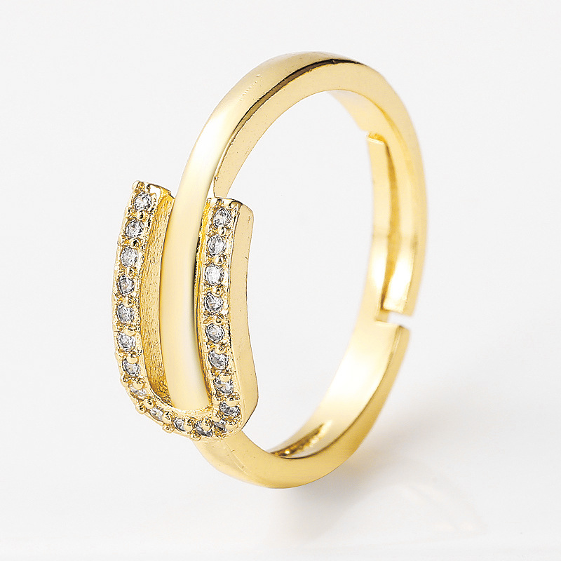 wholesale jewelry 26 English alphabet copper ring Nihaojewelrypicture12