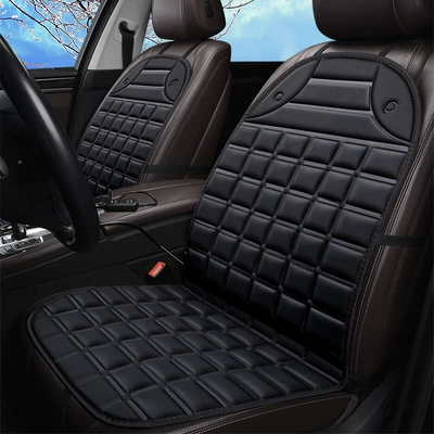Seat Cushion, Car Accessories, Multi-function pad - two-seater-driver-passenger-12v-black-fishbone-pattern