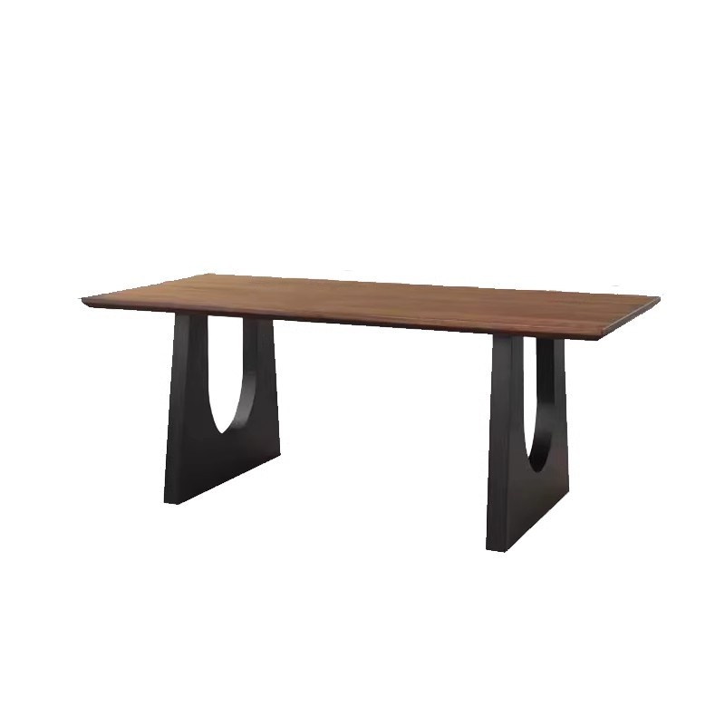 Italian minimalist wooden household living room dining table simple creative office meeting desk negotiated table workbench 5