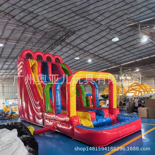 Large Inflatable Slide, Outdoor Kidsren's Inflatable Castle Climbing with Pool, Amusement Equipment, Inflatable Model Manufacturer Customized