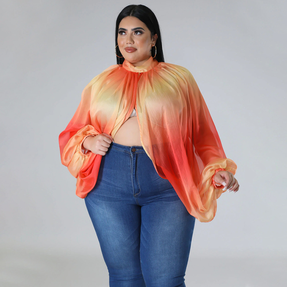 252g Weight Long Sleeve Sleeve Length Regular Sleeve Sleeve Type Spandex, Polyester, Chiffon Fabric Type Long Top Length Blouse Tops Type Daily, Street Occasion Round Neck Neckline Regular Fit Fit Type Color Block Pattern Spring&Summer Season Streetwear Style Blouse Long Sleeve Plus Size Tops Streetwear Color Block 40