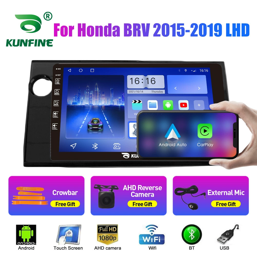 Подходит для Honda BRV 2015-2019, левая версия, Android навигация GPS с камерой заднего вида, автомобильный «все-в-одном»