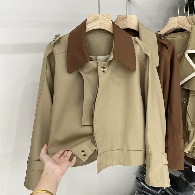 Осенняя дизайнерская trench coat, куртка для отдыха, тренд сезона, для подростков