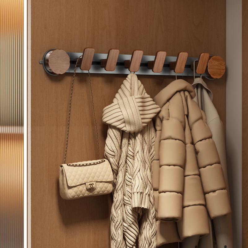 衣柜挂钩外侧面挂架置物架中古风柜子侧边挂衣钩试衣间门后挂衣架