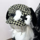 Y2K Millennium Original Subculture Puppy Bone Hat Cute House Two-dimensional Plaid Beret