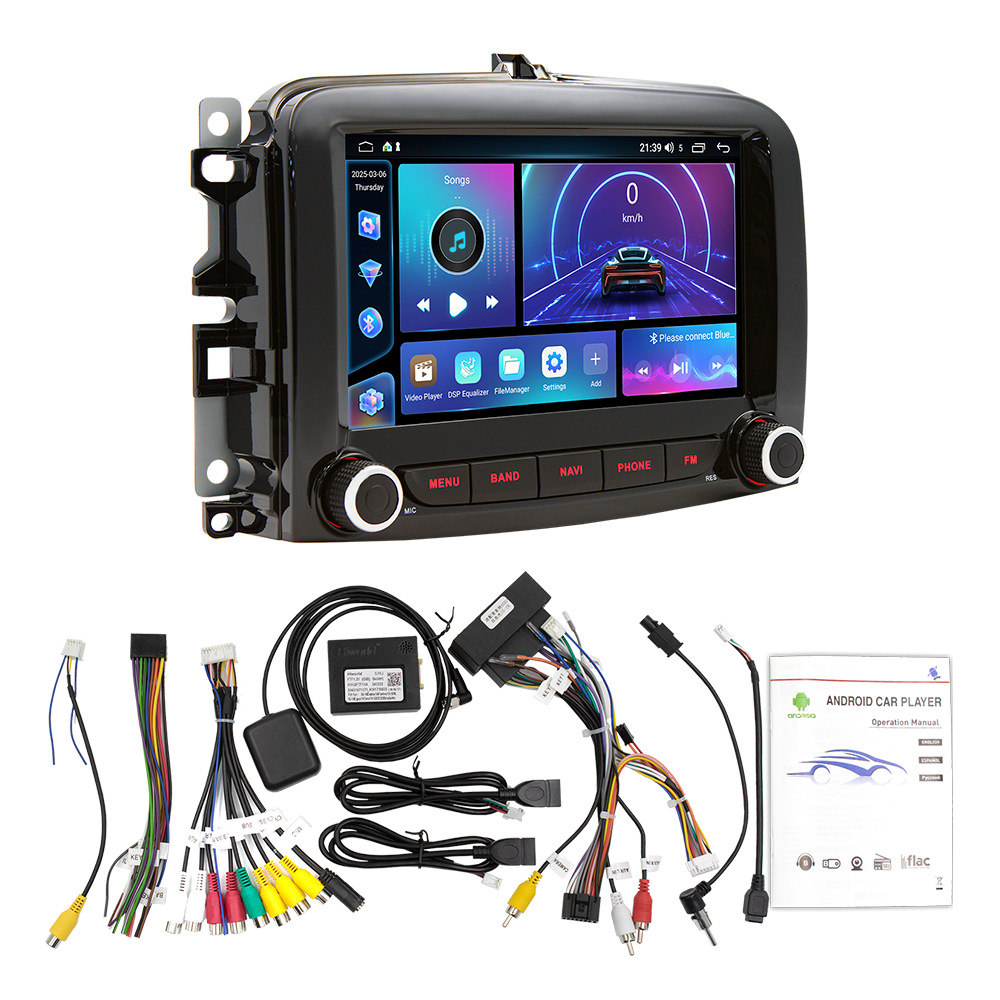 Aplicable a 13 - 19 Fiat 500L vehículo Android navegación inalámbrica carplay control central motor inteligente