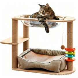 猫爬架太空舱猫窝剑麻自嗨简约室内不占地猫攀爬架猫咪玩具猫别墅