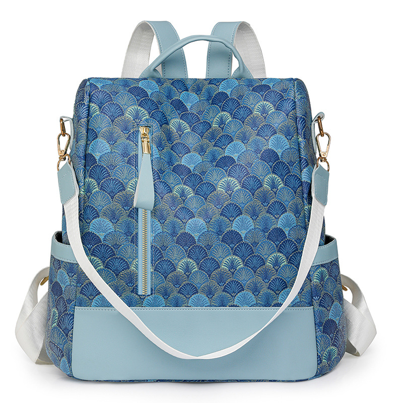 2024 nuevo estilo chino casual todo fósforo damas mochila antirrobo moda moda mochila de viaje de gran capacidad mujer