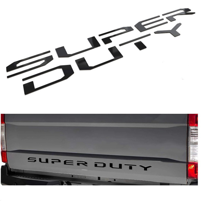 Suitable for 17-19 Ford Pickup Truck Superduty Tailgate Sticker 3D Stereo Front and Rear Car Logo Sticker Electroplating