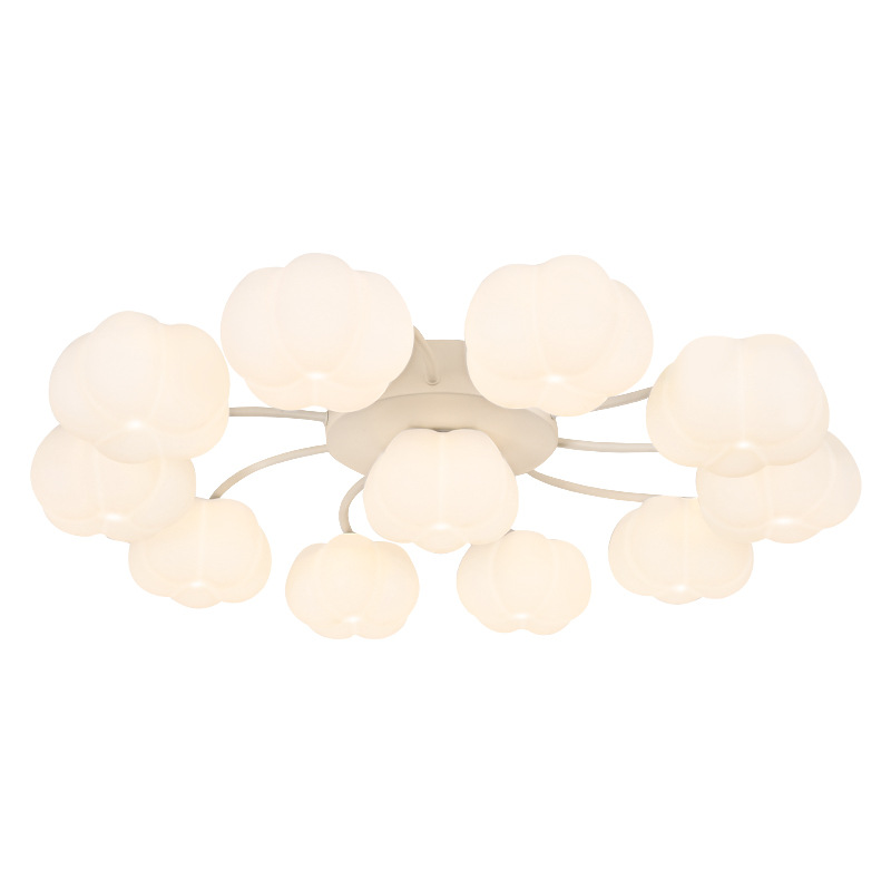 [Seleccionado cuidadosamente] Luz principal de la sala de estar nórdica Nueva flor de crema Salón del hogar Lámpara del dormitorio Estudio Lámpara del comedor L271