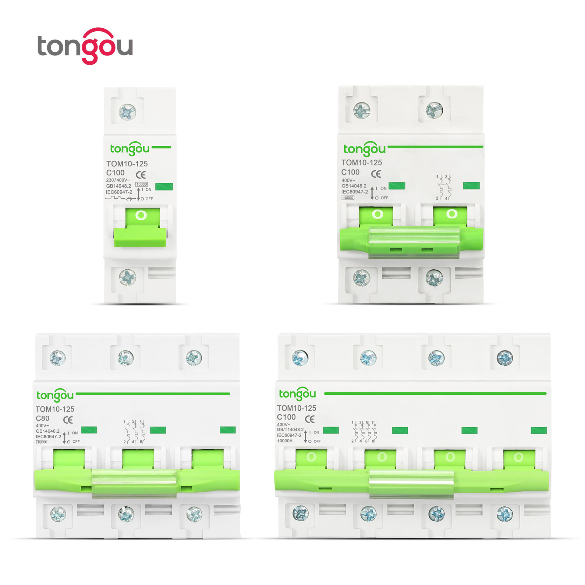 空气开关小型断路器1P2P3P4P家用125A过载短路微断10KA跨境MCB