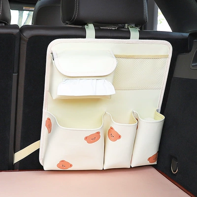 multifunctional car rear hanging | Car storage bag/box - bear-all-over-print-small-size