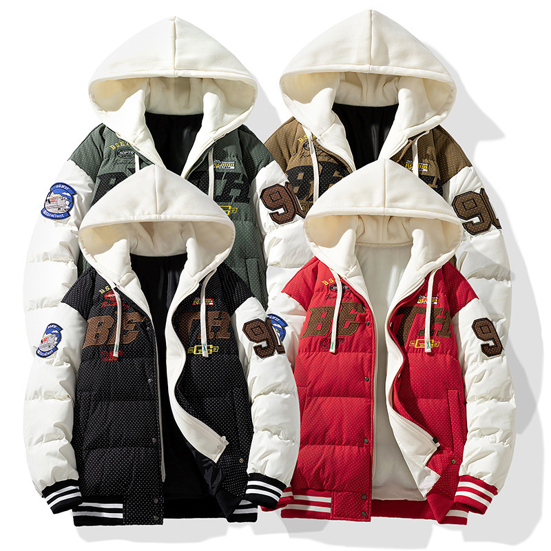 M-8Xl Large Size down Cotton Jacket Men's Winter Thickeneded Warm Cotton Outwear Japanese Style Retro Graphene Bread Jacket