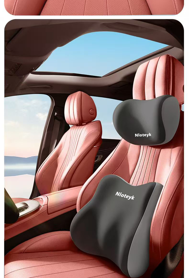 Car Lumbar Support Headrest Lumbar Cushion Seat Backrest Breathable Support Cushion
