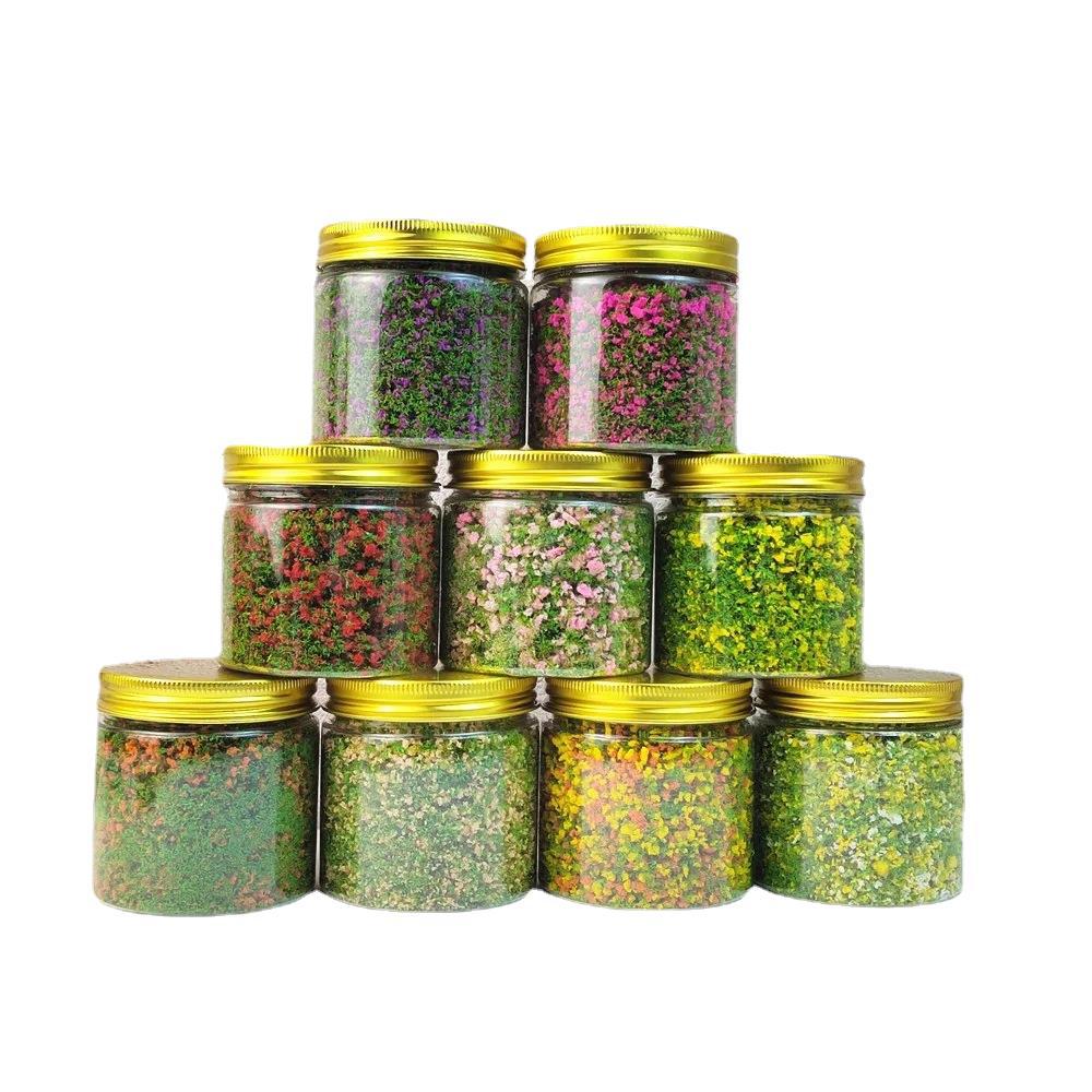 Micro-View arbusto hierba árbol polvo partículas gruesas flores y hojas militar arena bandeja escena modelo material de bricolaje