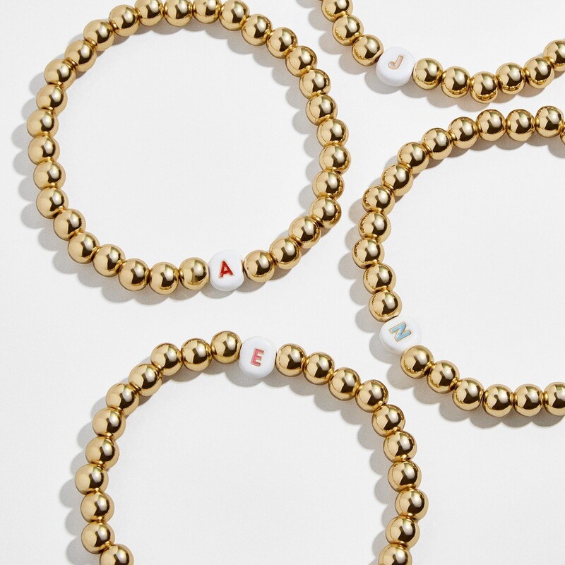 Cross-border Explosions Bracelet New Beaded Golden Beaded Bracelet Geometric Couple Joker Bracelet European and American Jewelry