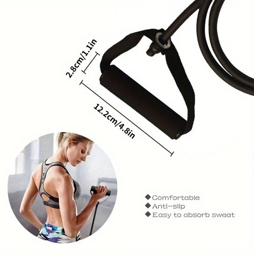 One-arm resistance band fitness band, one-piece resistance cord, household elastic cord fitness equipment