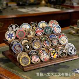 跨境木质勋章收纳架多层游戏挑战币收藏架银币纪念币展示架奖牌架