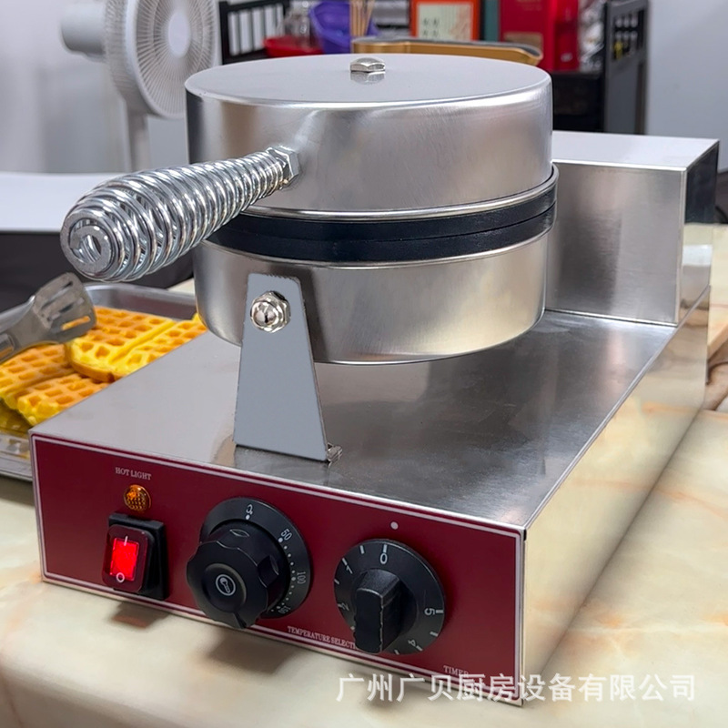 シングルヘッドワッフルストーブ、ワッフルマシン、業務用屋台格子ケーキマシン、外国貿易用電気ワッフルマシン、工場直販|undefined