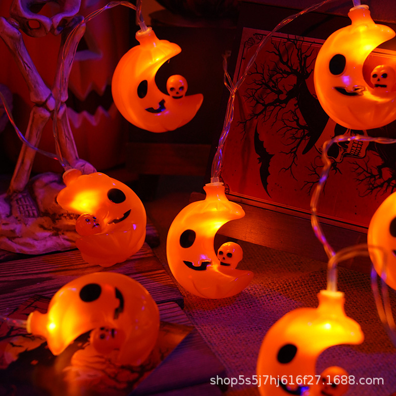 クロスボーダーハロウィン LED パンプキンゴースト目玉ライトストリングソーラーストリングライトゴーストフェスティバルアレンジメント雰囲気装飾ライト|undefined