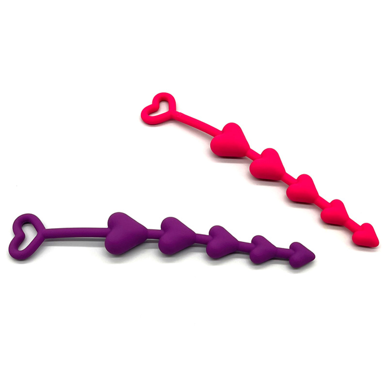 Silicone Anal Beads Plug with Tapered Tip, Portable Purple Design — detail image 6