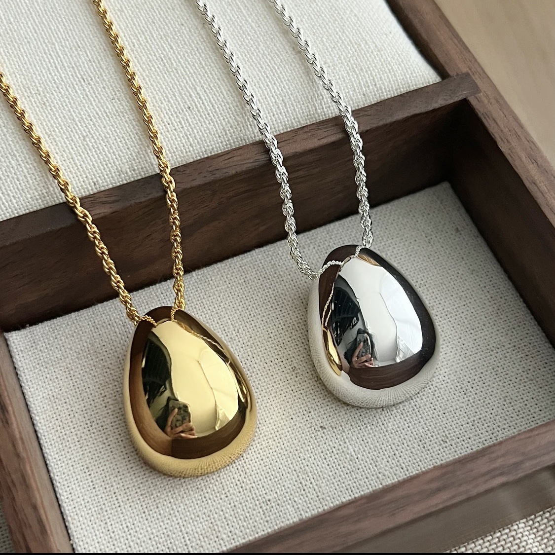 1 Piece Quantity Simple Style Water Droplets Metal Plating Women's Pendant Necklace 1 Piece