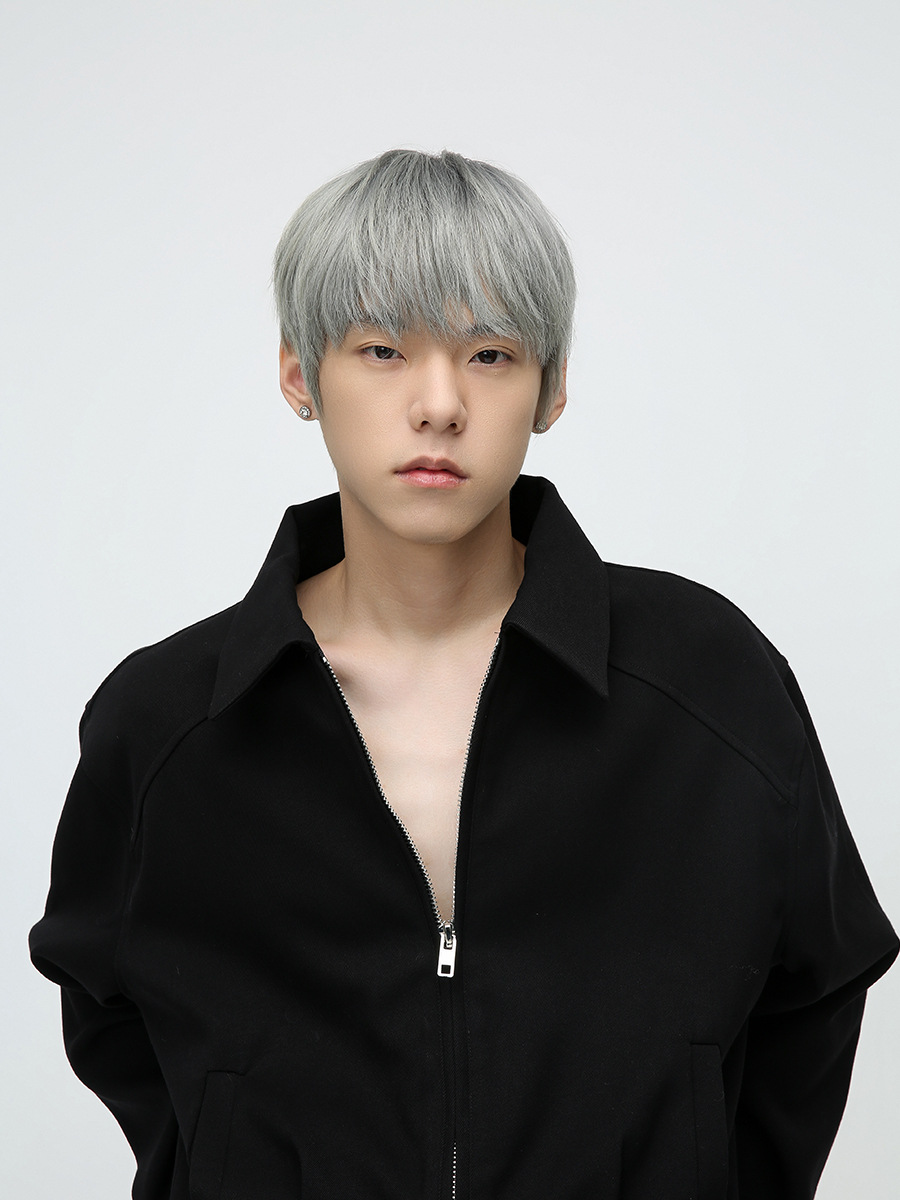 MTLCLOTHES ropa de hombre | Chaqueta corta de solapa de color sólido, estilo coreano, estilo británico básico, de alta gama, sencilla y moderna.