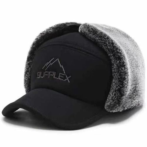 Winter Warm Men's Lei Feng Hat for Middle-Aged and Elderly Men: Outdoor Fleece-Lined, Thickened Design with Earflaps – Perfect for Dads