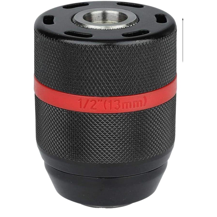 [Todo el estilo de metal] taladro de mano 13mm mano apretado auto-bloqueo Chuck impacto martillo eléctrico dinámico llave conversión redonda mango hexagonal